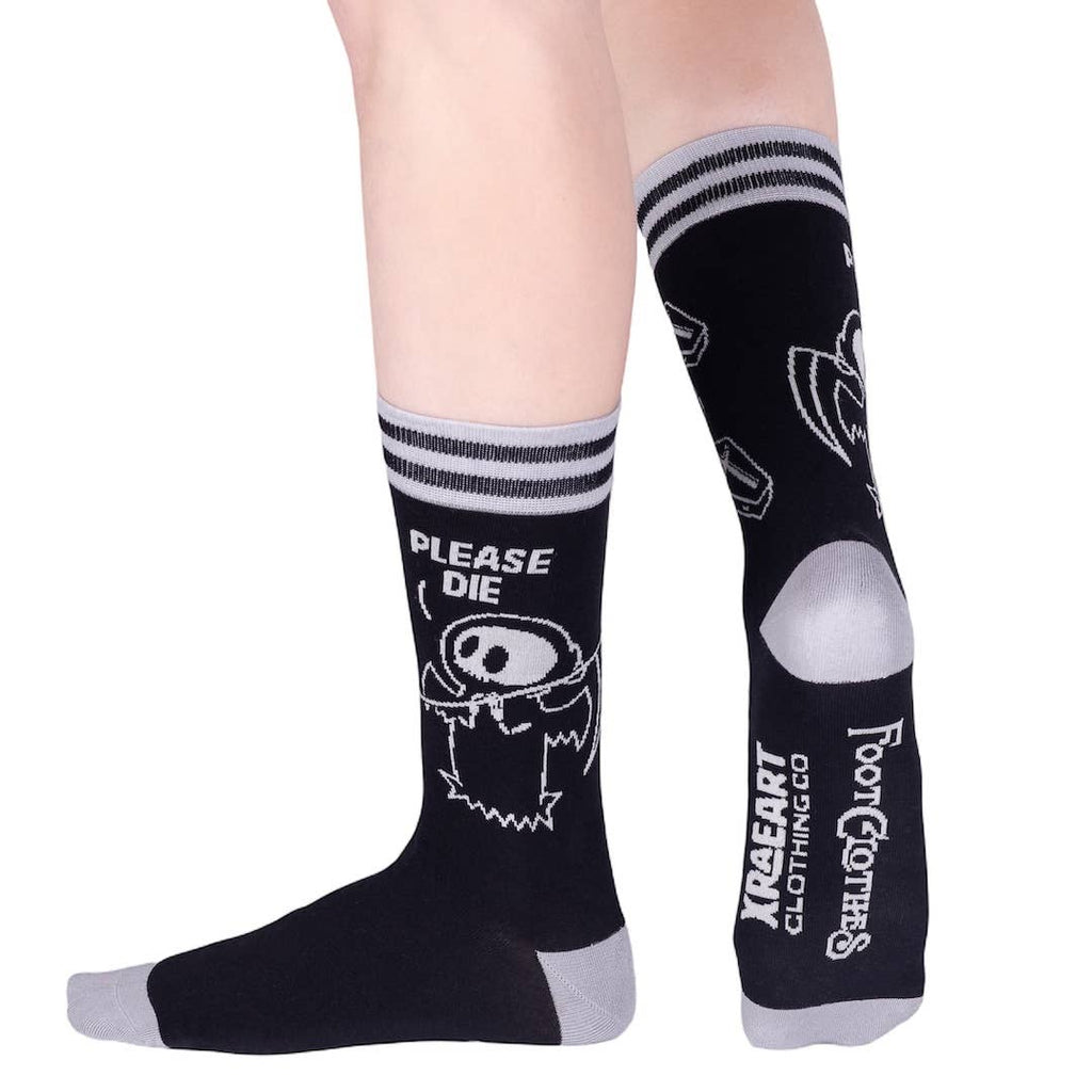 Please Die Crew Socks - Angel's House of Design Co.