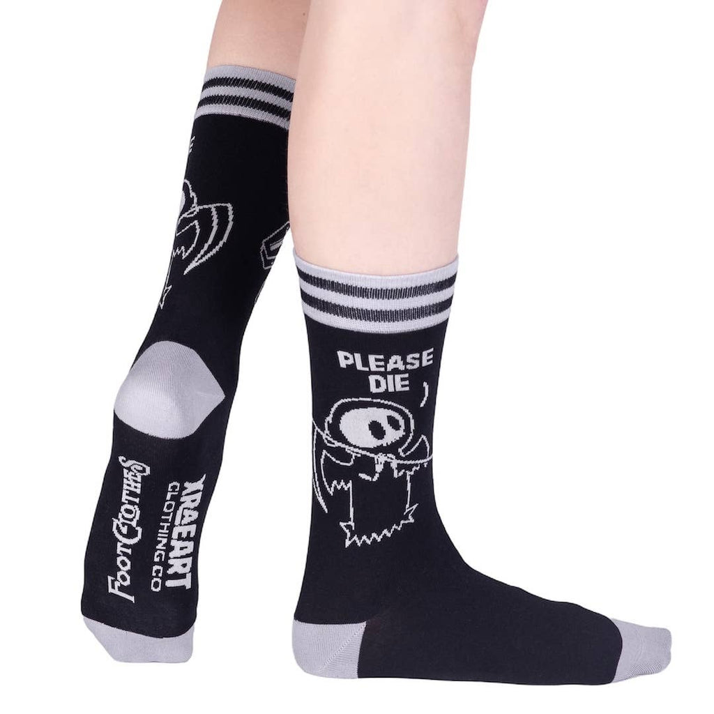 Please Die Crew Socks - Angel's House of Design Co.