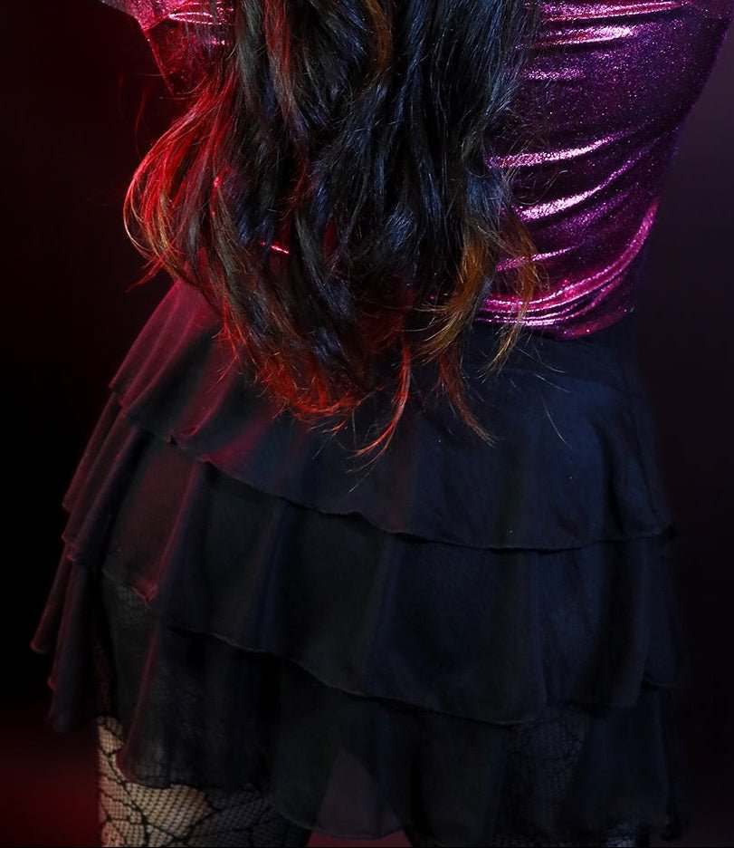Plus Size Mesh Ruffle Skirt (see through) - Angel's House of Design Co.