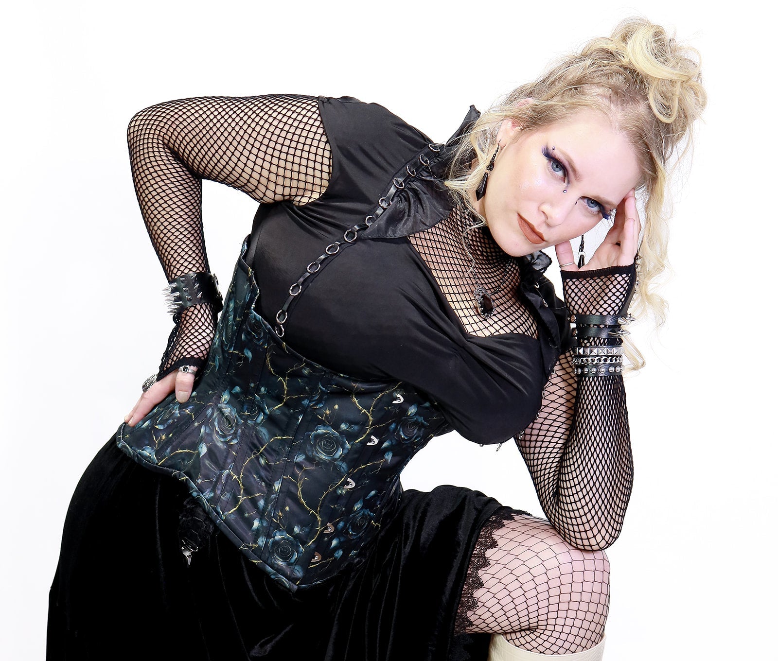Plus Size O - Ring Ruffle Collar Shirt - Angel's House of Design Co.