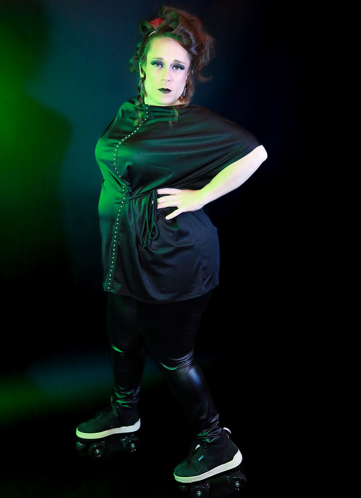 Plus Size Stretch PU leggings - Angel's House of Design Co.