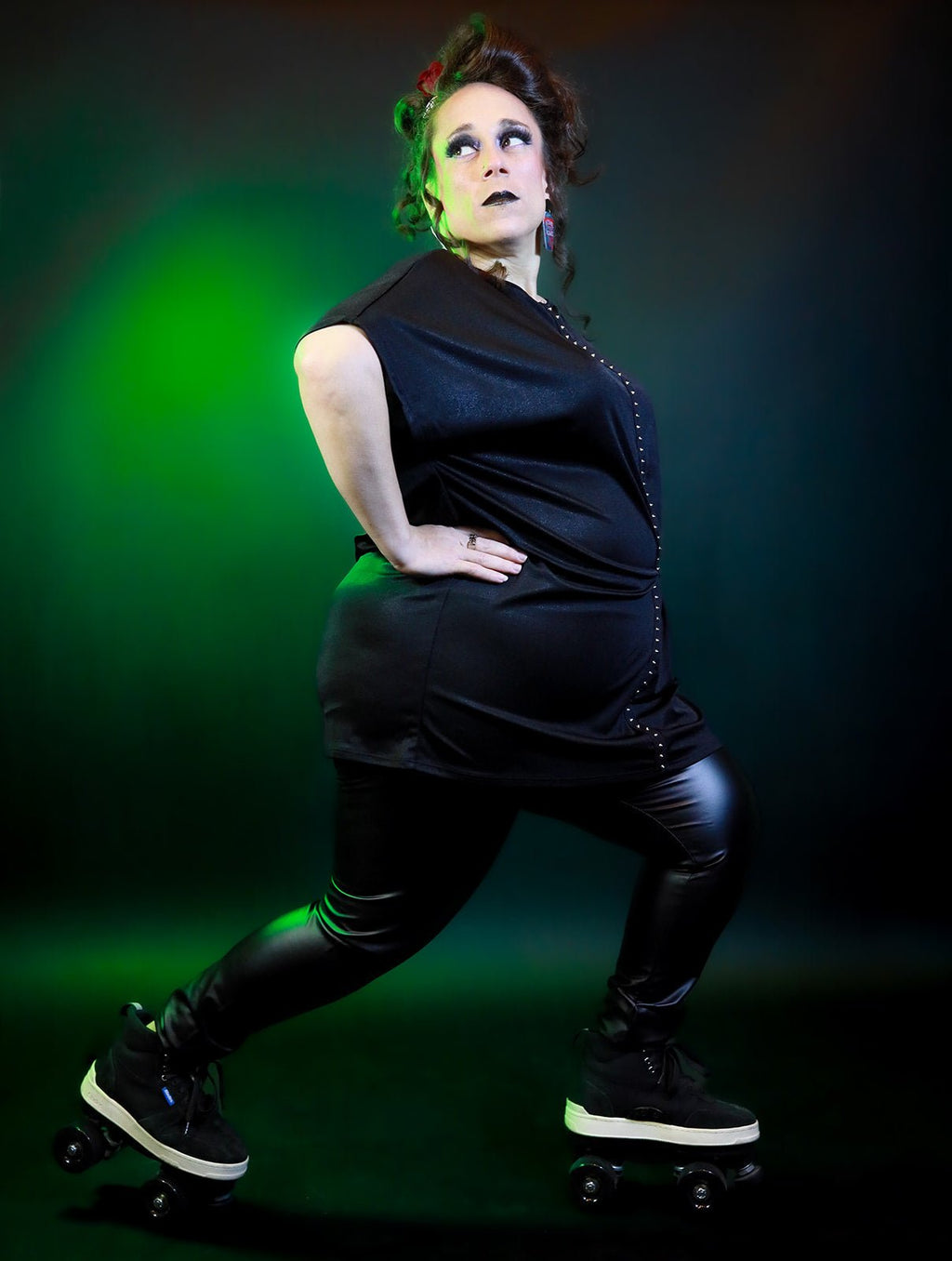 Plus Size Stretch PU leggings - Angel's House of Design Co.