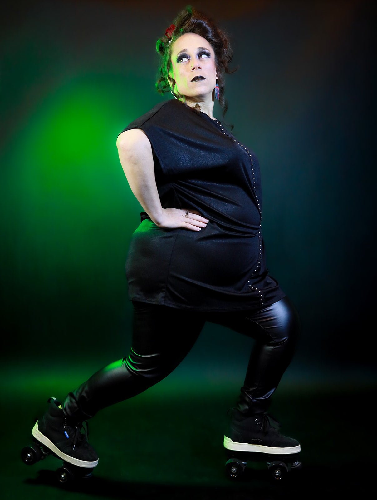 Plus Size Stretch PU leggings - Angel's House of Design Co.