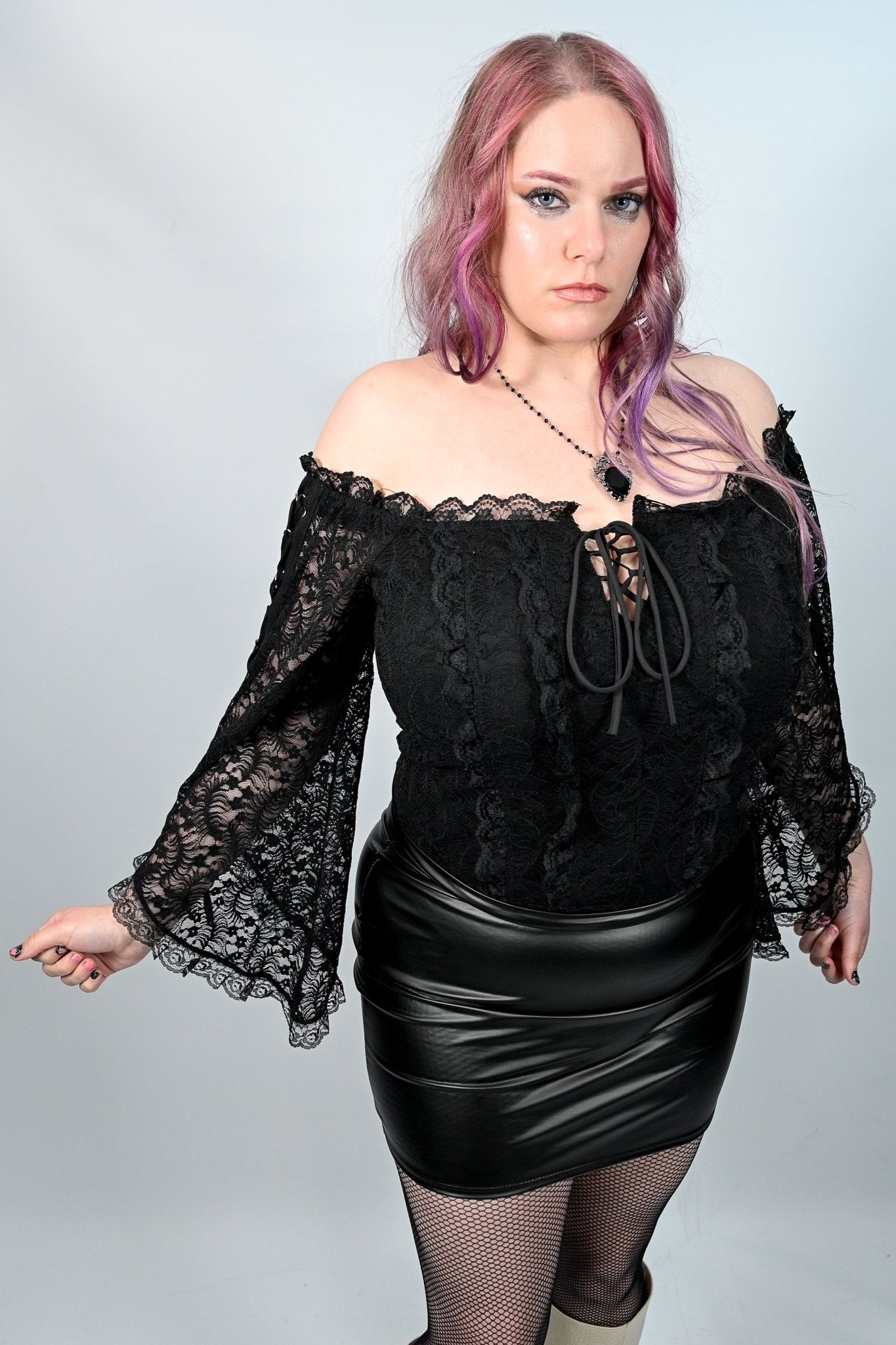 Plus Size Witchy Woods Lace Top - Angel's House of Design Co.