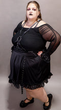 Plus Sized Strap Detail A - line Skirt - Angel's House of Design Co.