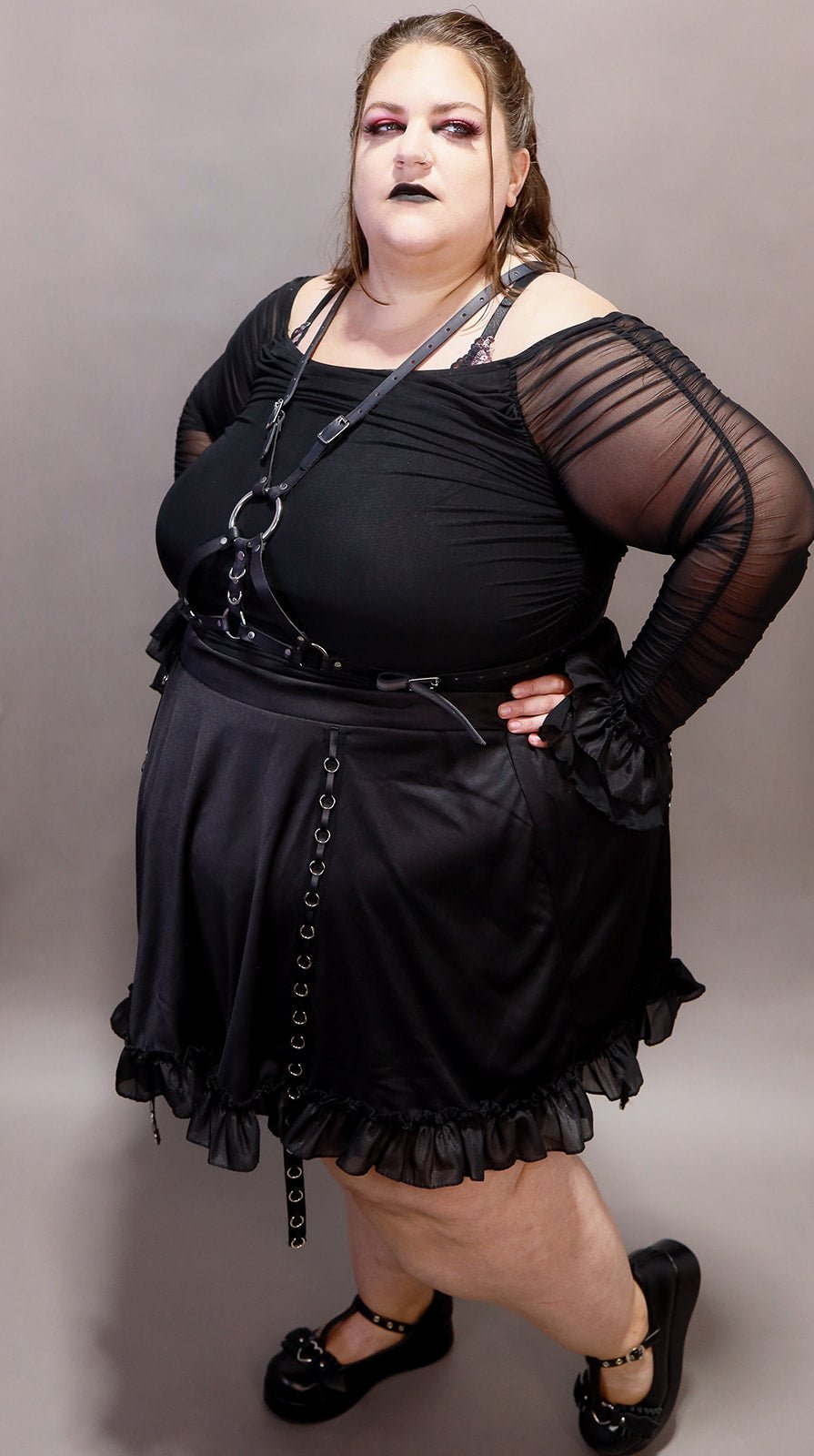 Plus Sized Strap Detail A - line Skirt - Angel's House of Design Co.