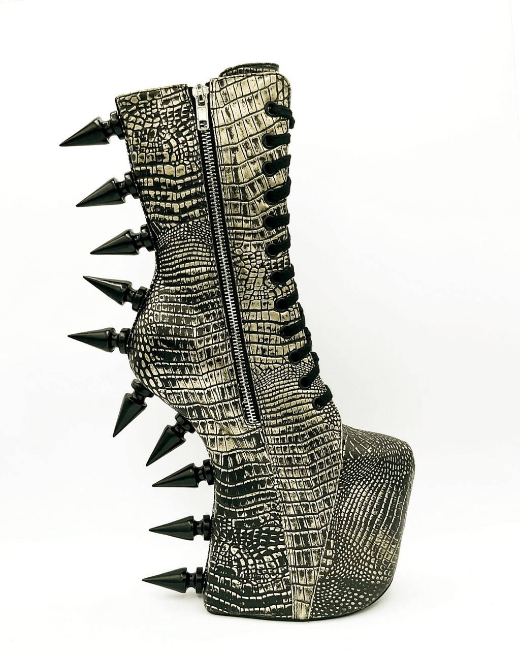 Prehistoric Gold Platform Boot - Angel's House of Design Co.