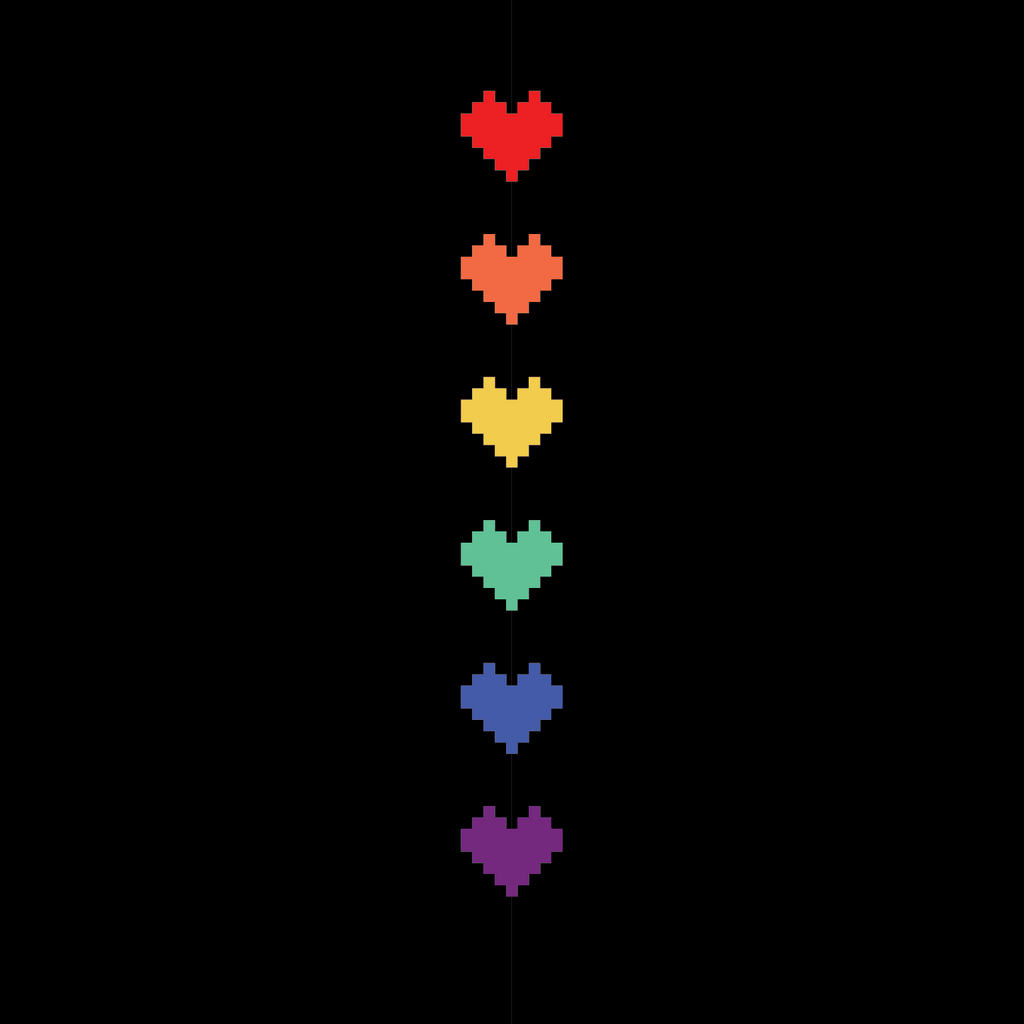 Pride Pixel Hearts Crew Socks - Angel's House of Design Co.