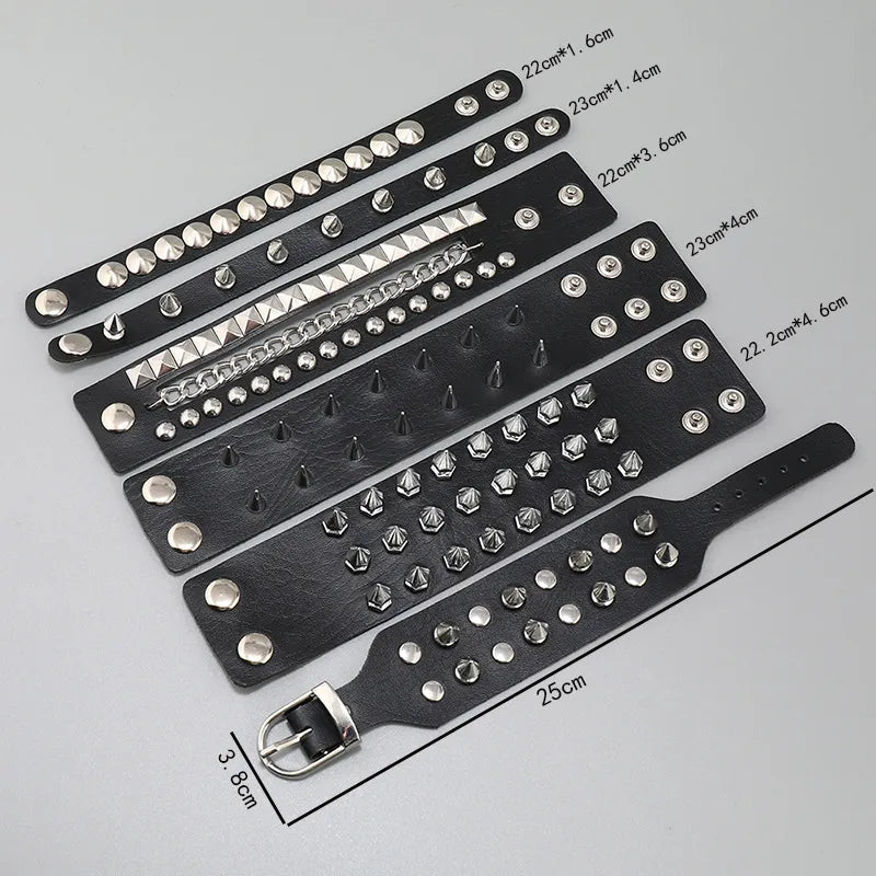 Punk Single Row Stud Cuff - Angel's House of Design Co.