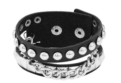 Punk Stud and Chain Cuff - Angel's House of Design Co.