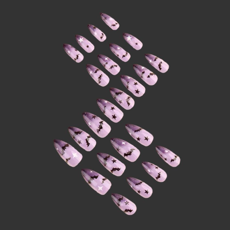 Purple Bat Nail Set - Angel's House of Design Co.