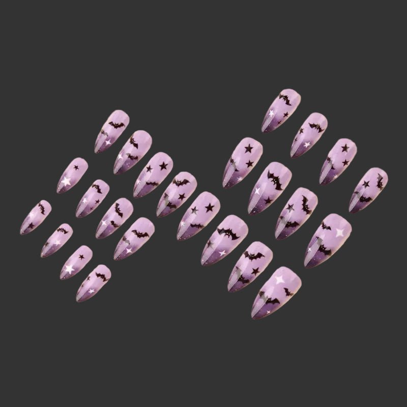 Purple Bat Nail Set - Angel's House of Design Co.