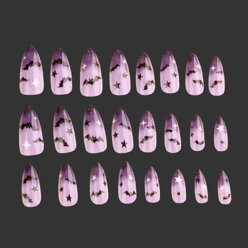 Purple Bat Nail Set - Angel's House of Design Co.