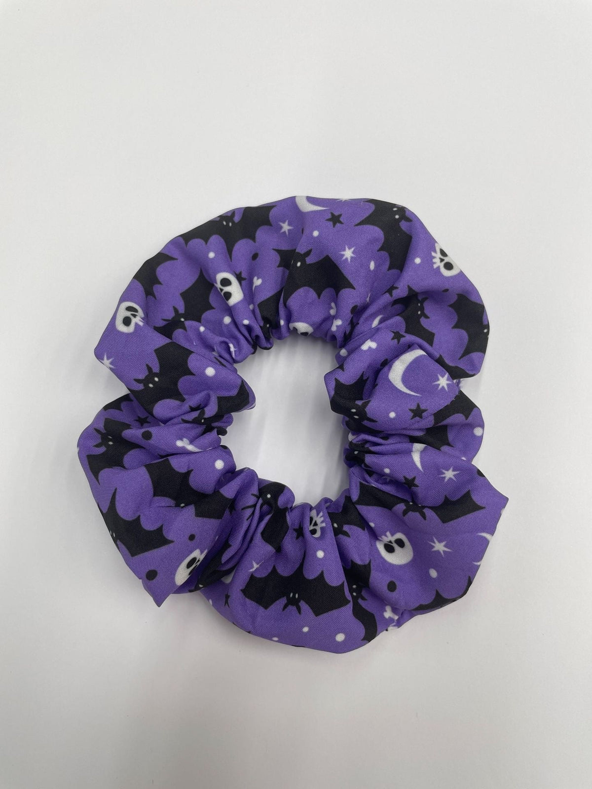 Purple Night Bat Hair Scrunchie - Angel's House of Design Co.