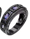 Purple square cut band ring - Angel's House of Design Co.