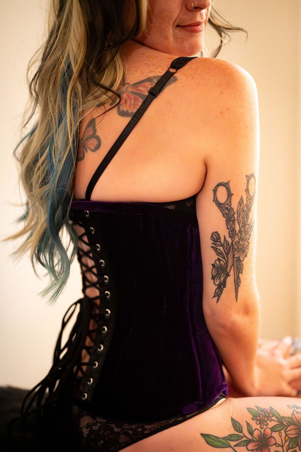 Purple Velvet Corset - Angel's House of Design Co.