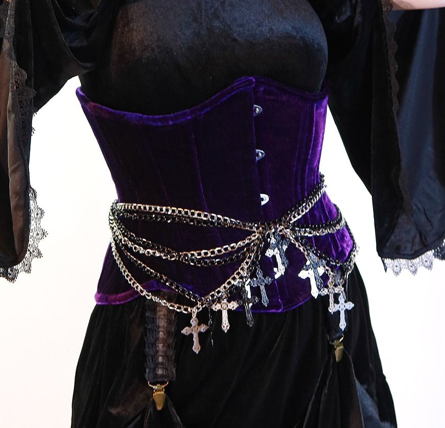 Purple Velvet Corset - Angel's House of Design Co.