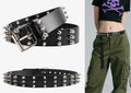 Pyramid Spikes 3 Row Unisex Belt - Angel's House of Design Co.