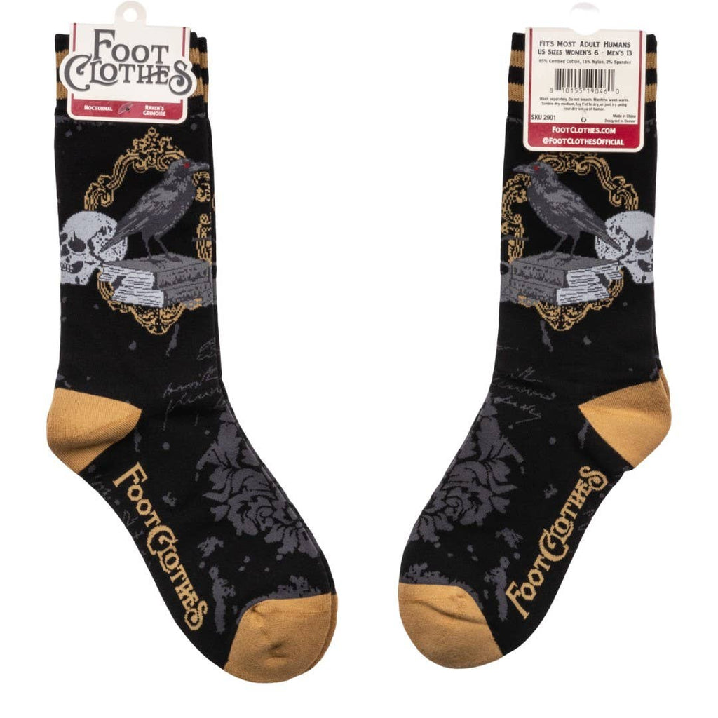 Raven's Grimoire Crew Socks - Angel's House of Design Co.
