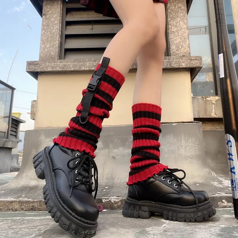 Red and Black Arm Warmer Gloves - Angel's House of Design Co.