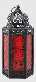 Red Moroccan Candle Lantern - Angel's House of Design Co.