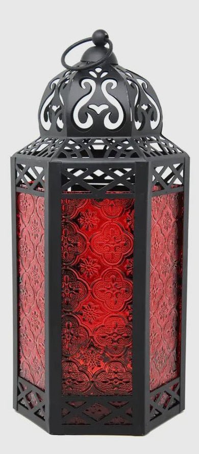 Red Moroccan Candle Lantern - Angel's House of Design Co.