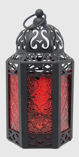 Red Moroccan Candle Lantern - Angel's House of Design Co.