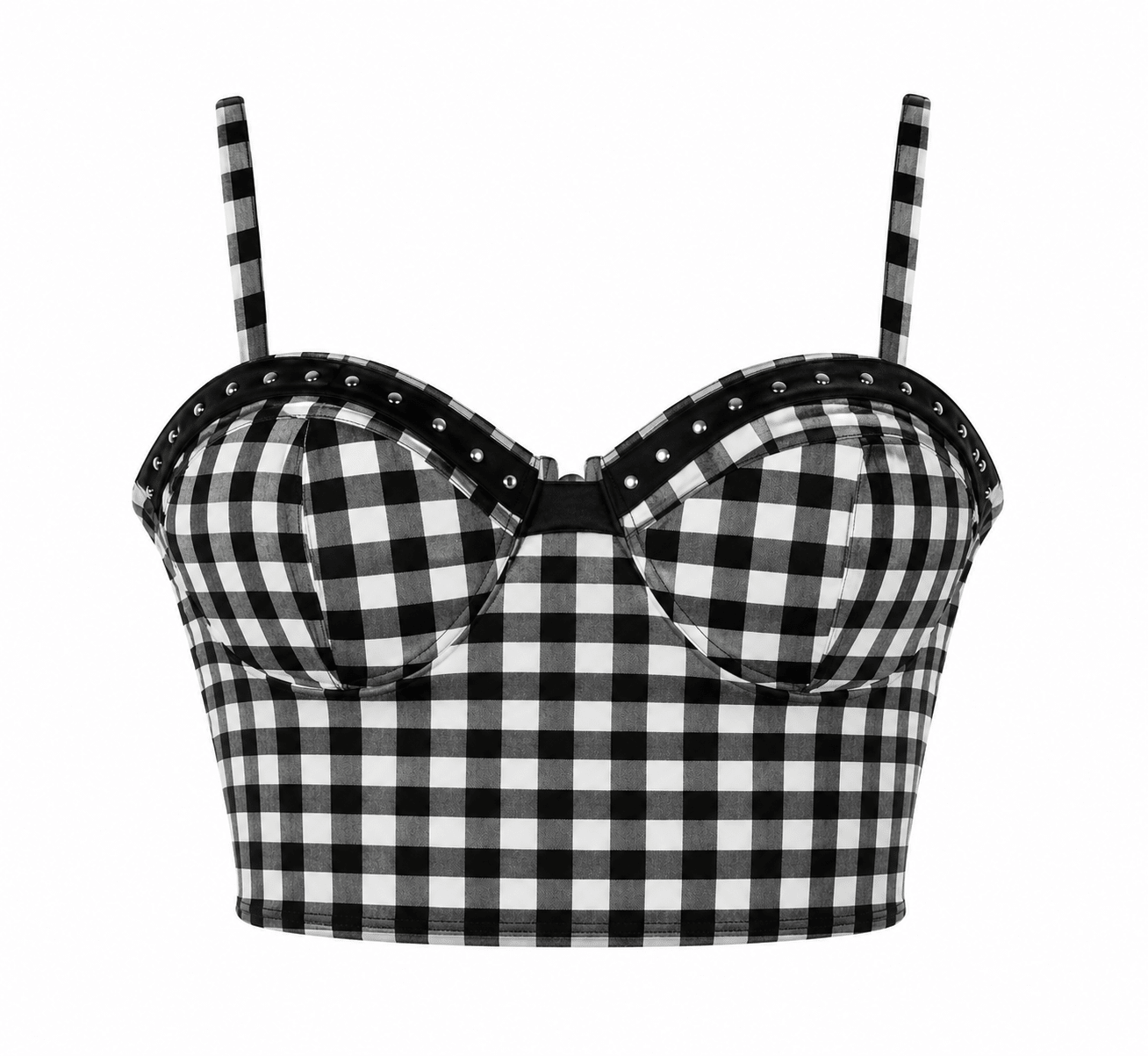 Retro Black & White Bustier Top - Angel's House of Design Co.