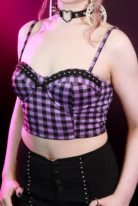 Retro Purple Bustier Top - Angel's House of Design Co.