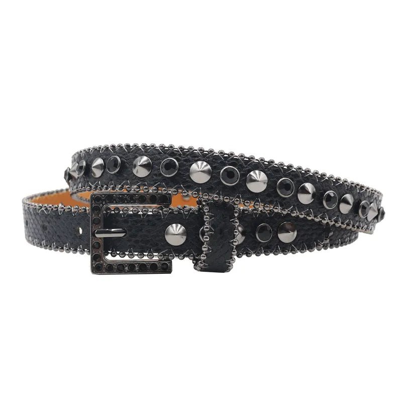 Rhinestone Punk Belt - Angel's House of Design Co.