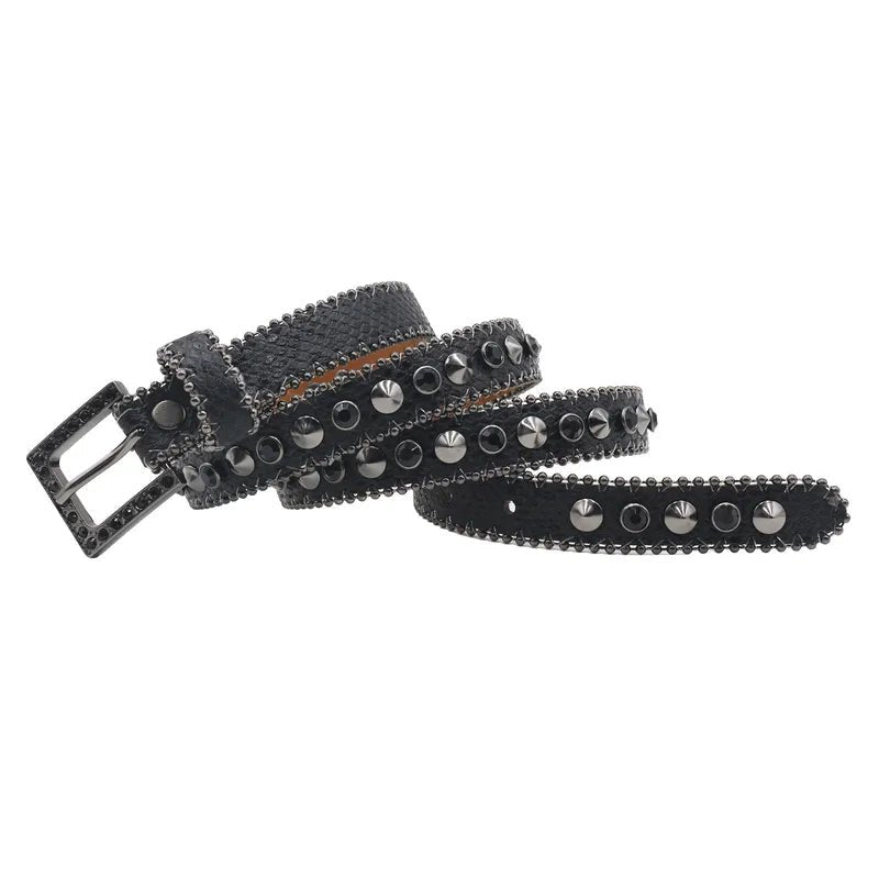 Rhinestone Punk Belt - Angel's House of Design Co.