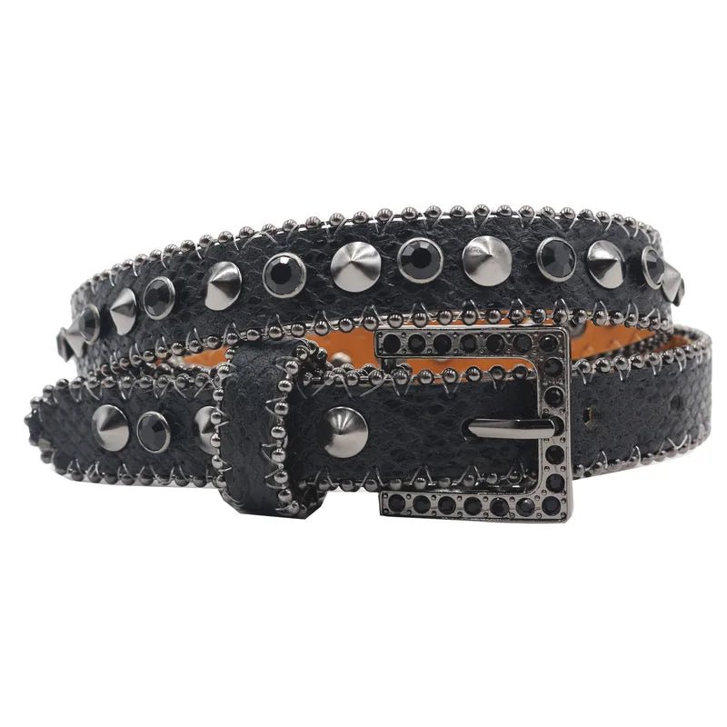 Rhinestone Punk Belt - Angel's House of Design Co.