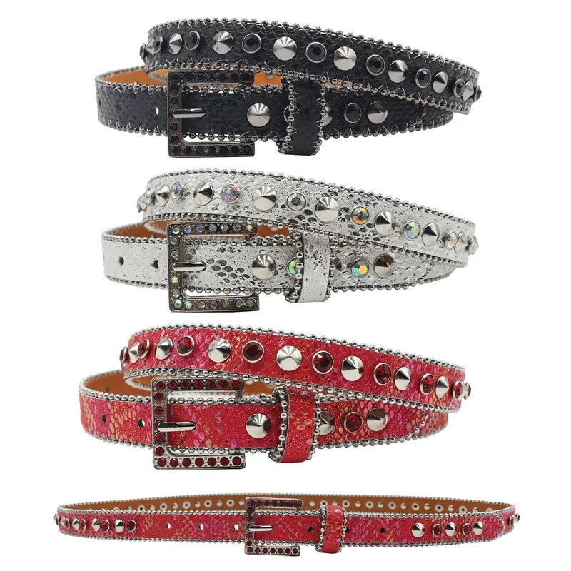 Rhinestone Punk Belt - Angel's House of Design Co.