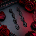 Rhinestone Skull Dangle Earrings - Angel's House of Design Co.