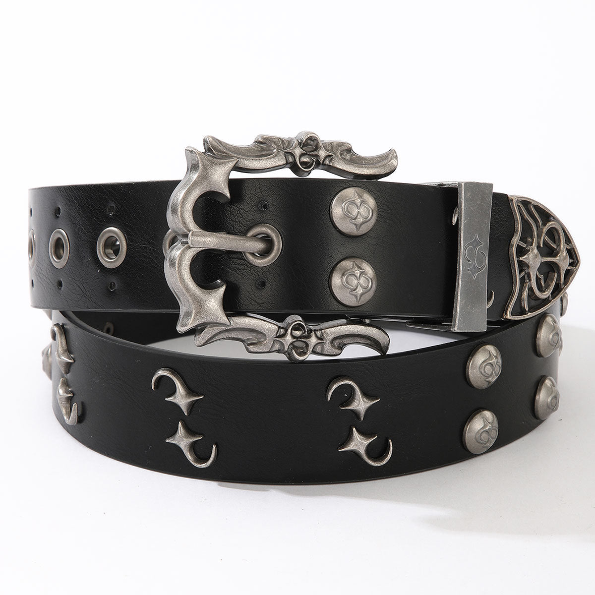 Rivet-carved Pin Buckle Belt - Angel's House of Design Co.