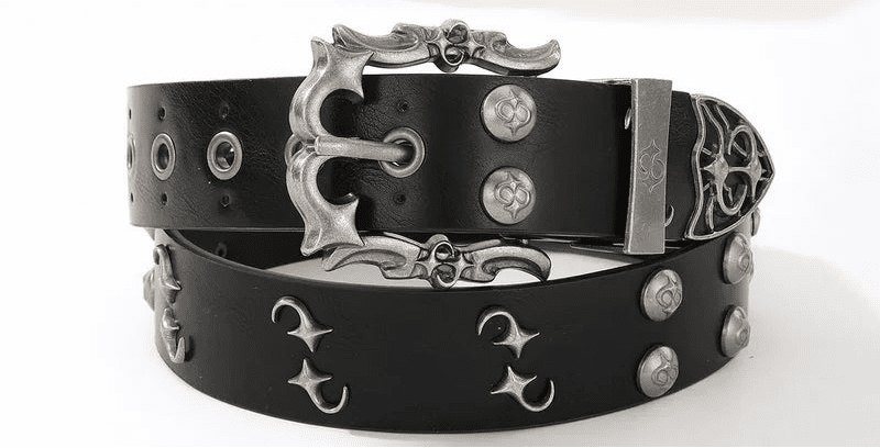 Rivet-carved Pin Buckle Belt - Angel's House of Design Co.