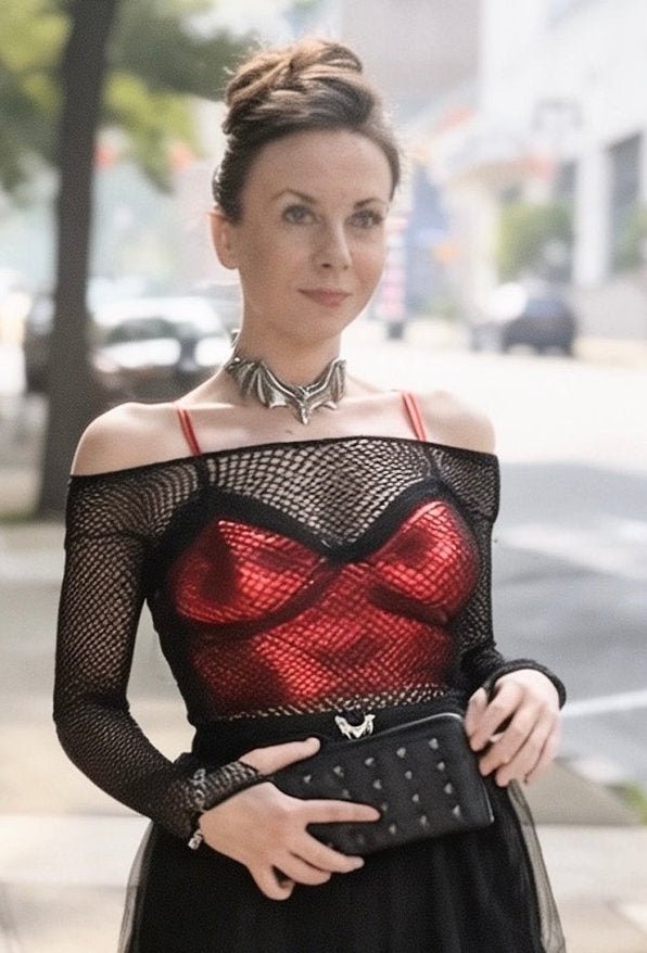 Rockstar Vinyl Bralette in Red or Black - Angel's House of Design Co.