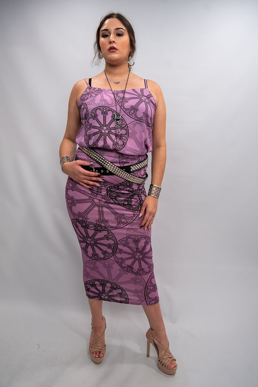Rose Window Midi Skirt - Angel's House of Design Co.