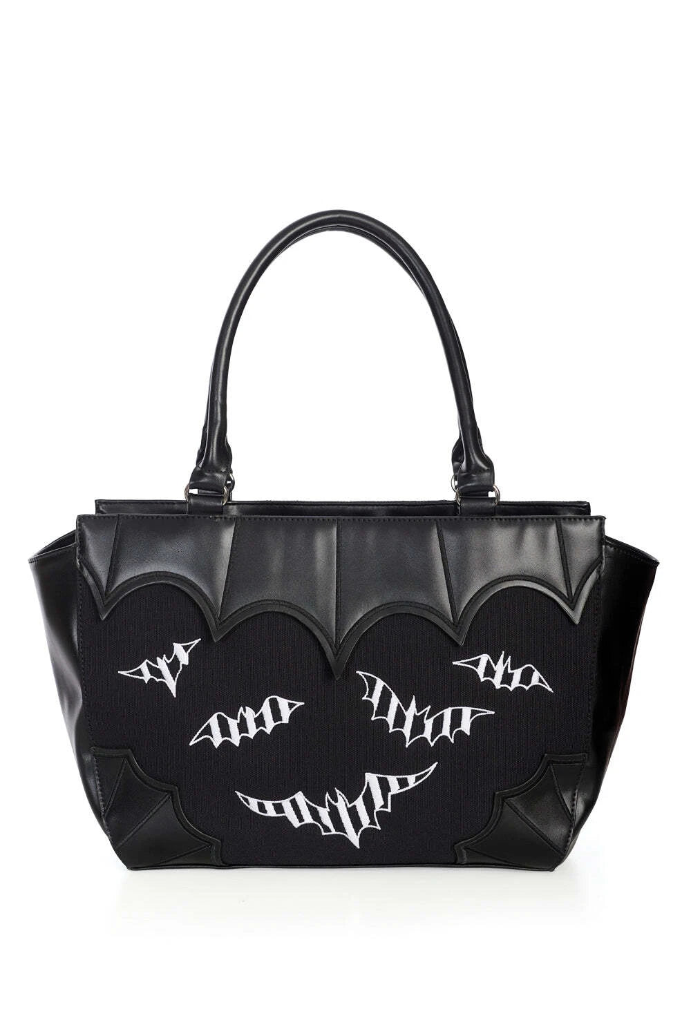 Banned Apparel Striped Bats Gothic Punk Emo Black Release The Bats Handbag Bag