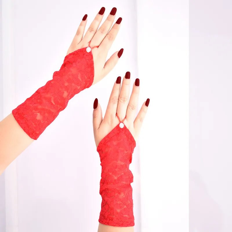 Short Lace Fingerless Gloves - Angel's House of Design Co.