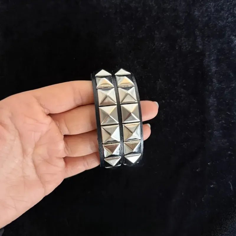 Silver Studded Cuff Bracelet - Angel's House of Design Co.