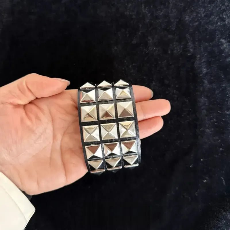 Silver Studded Cuff Bracelet - Angel's House of Design Co.