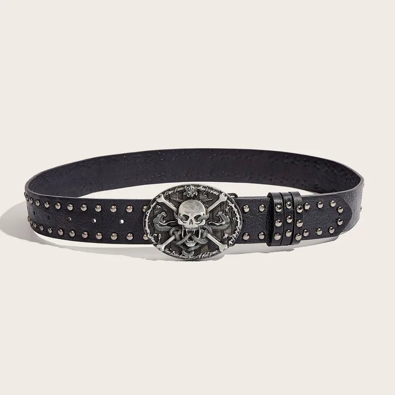 Skull and Crossbones with Snakes Unisex Belt - Angel's House of Design Co.