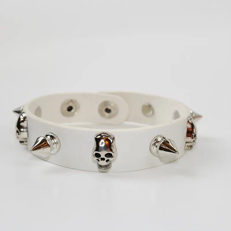 Skull and Spike Cuff Bracelet - Angel's House of Design Co.
