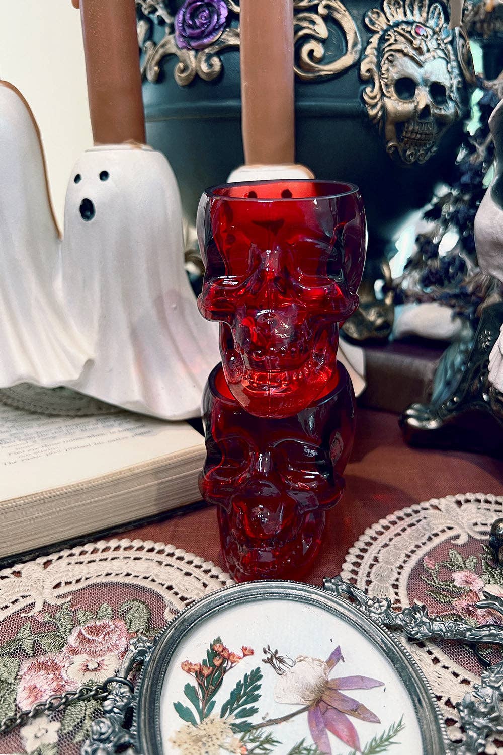 Skull Shot Glass [BLOOD RED] - Angel's House of Design Co.