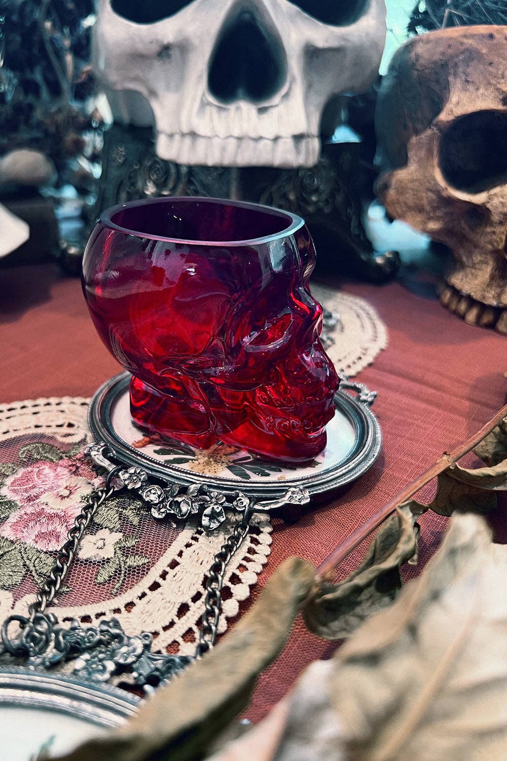 Skull Shot Glass [BLOOD RED] - Angel's House of Design Co.