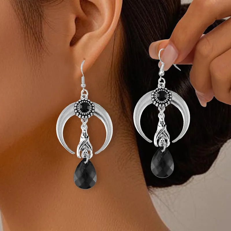 Sleepy Bat Drop Earrings - Angel's House of Design Co.