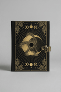 Snake and Moon | Leather Journal | Blank Vintage Journal - Angel's House of Design Co.