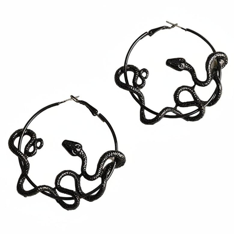 Snake Hoop Earrings - Angel's House of Design Co.