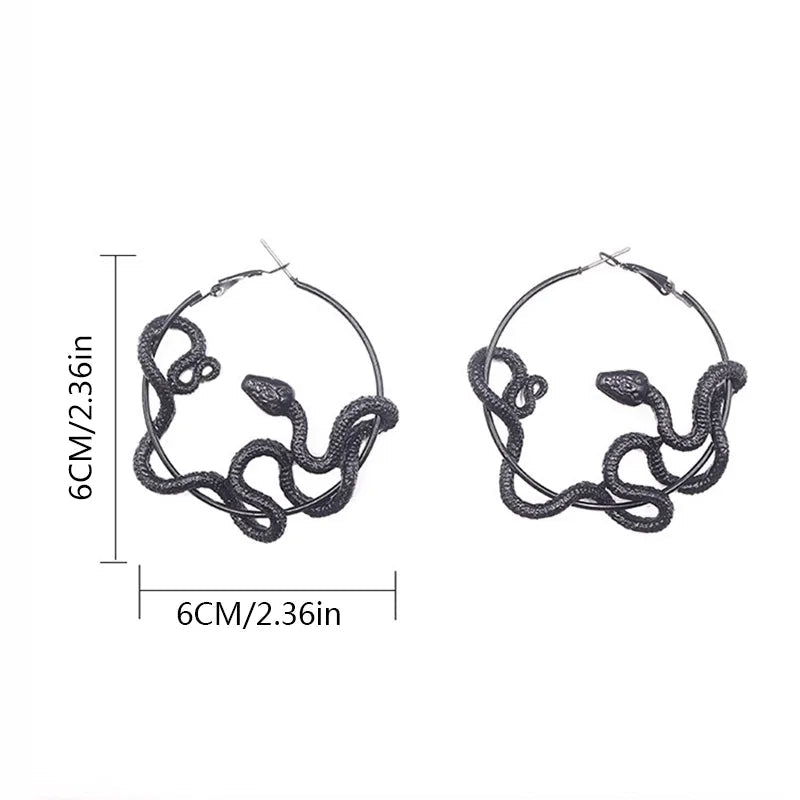 Snake Hoop Earrings - Angel's House of Design Co.